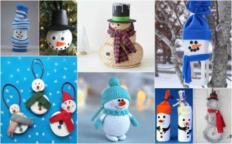 Как сделать снеговика из разных материалов: интересные идеи для самых креативных
